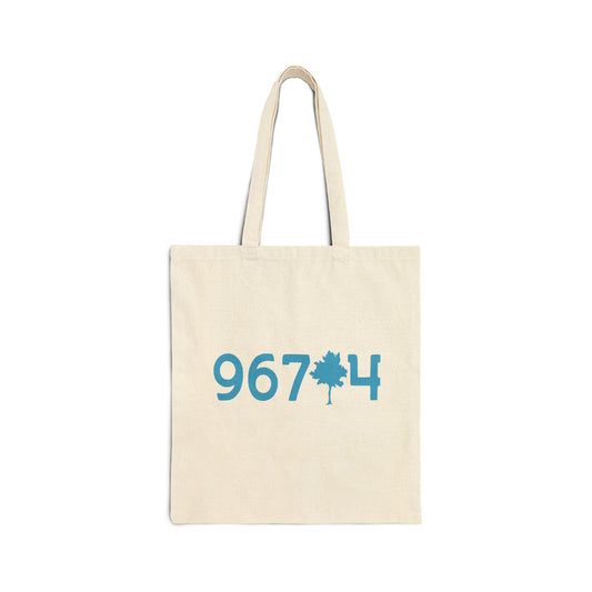 967TREE4 Eco Friendly Cotton Canvas Tote Bag ~ Blue
