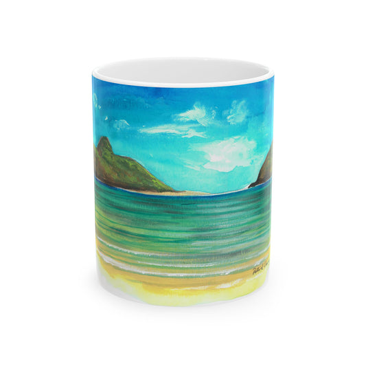 Lanikai Mokulua Islands Art Mug – Elegant & Functional Ceramic Mug 11 oz