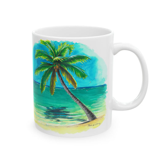 Hawaiian Palms Art Mug – Elegant & Functional Ceramic Mug 11 oz